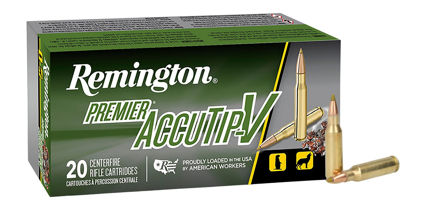 Remington Ammunition 29172 Premier Accutip-V 221RemFireball 50gr AccuTip V Boat Tail 20 Per Box/10 Case