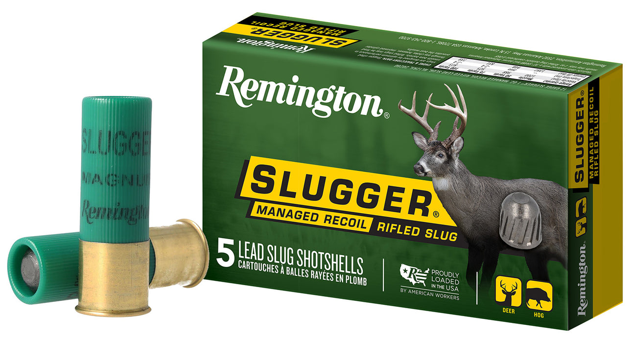 Remington Ammunition 20290 Slugger Managed Recoil 12 Gauge 2.75" 1 oz 1200 fps Rifled Slug Shot 5 Bx/20 Cs