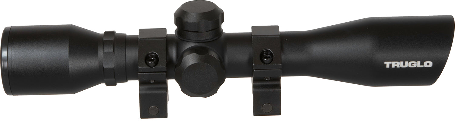 TruGlo TG8504BD Compact  Black Anodized Matte Black 4x 32mm 1" Tube Diamond Reticle