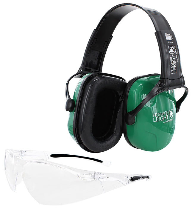 Howard Leight R01761 Shooting Sports Safety Combo 25 dB Over the Head Green/Black Adult