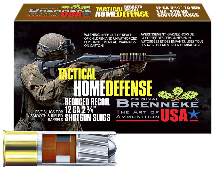 Brenneke SL122THD THD  12 Gauge 2.75" 1 oz/440 gr 1378 fps Slug Shot 5 Bx/40 Cs
