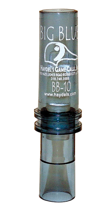 Haydel's Game Calls BB10 "Big Blue"  Open Call Double Reed Bluewing Teal Sounds Attracts Ducks Clear Acrylic