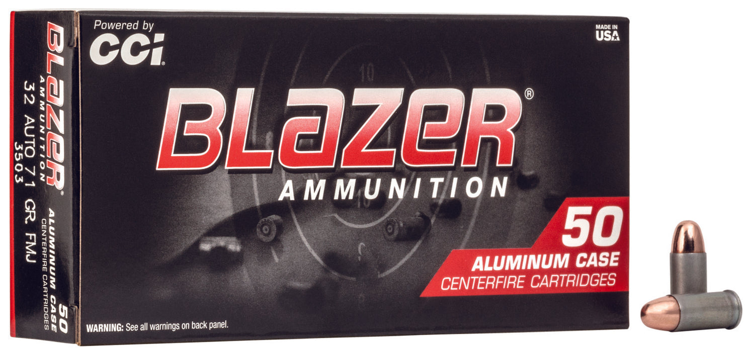 CCI 3503 Blazer Handgun 32ACP 71gr Total Metal Jacket 50 Per Box/20 Case