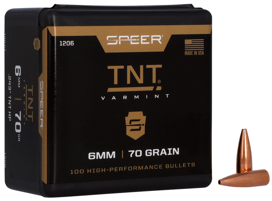 Speer 1206 TNT  6mm 70gr Jacketed Hollow Point 100 Per Box/5 Case