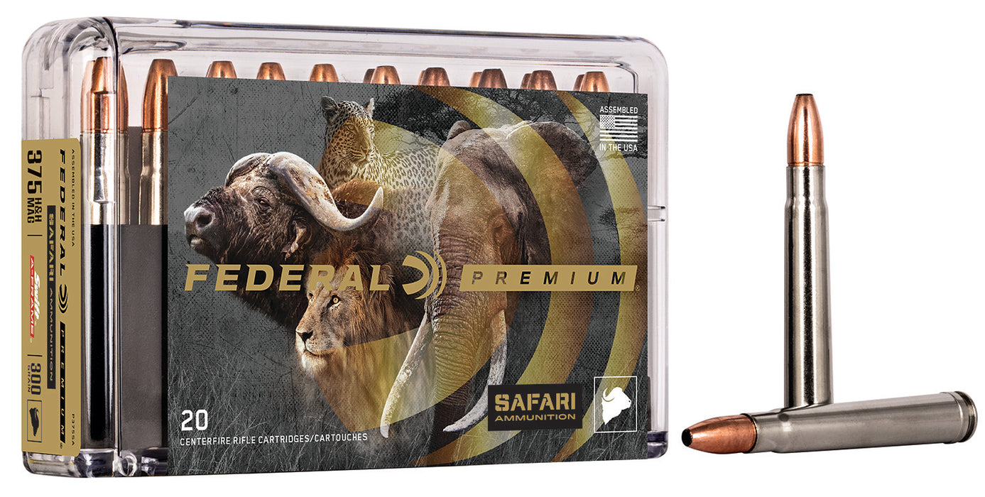 Federal P375SA Premium Safari Cape-Shok 375H&HMag 300gr Swift A Frame 20 Per Box/10 Case