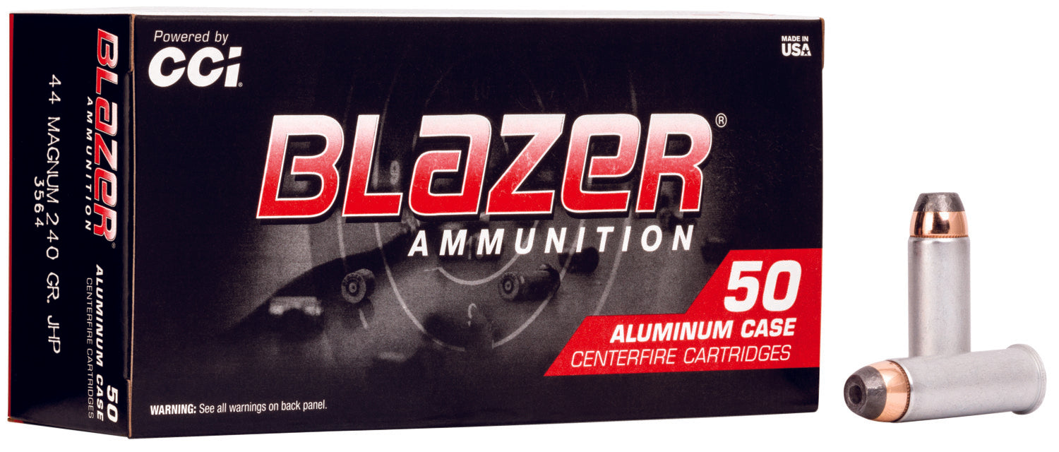 CCI 3564 Blazer Handgun 44Rem Mag 240gr Jacketed Hollow Point 50 Per Box/20 Case