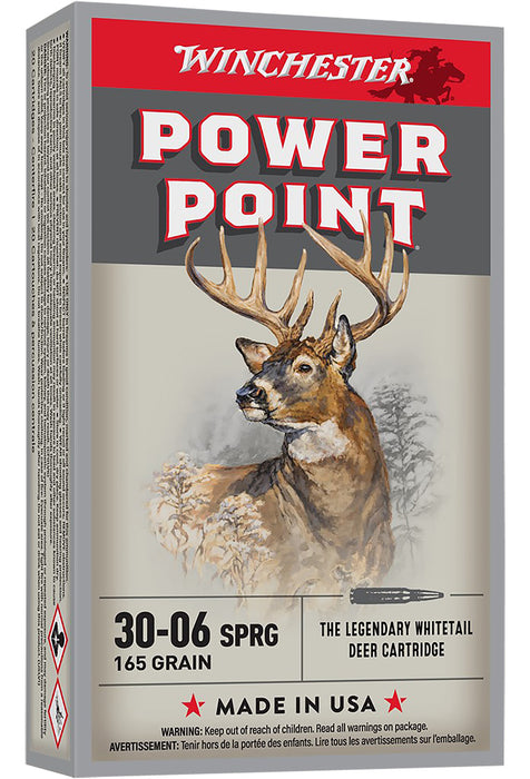 Winchester Ammo X30065 Power-Point  30-06Springfield 165gr 20 Per Box/10 Case