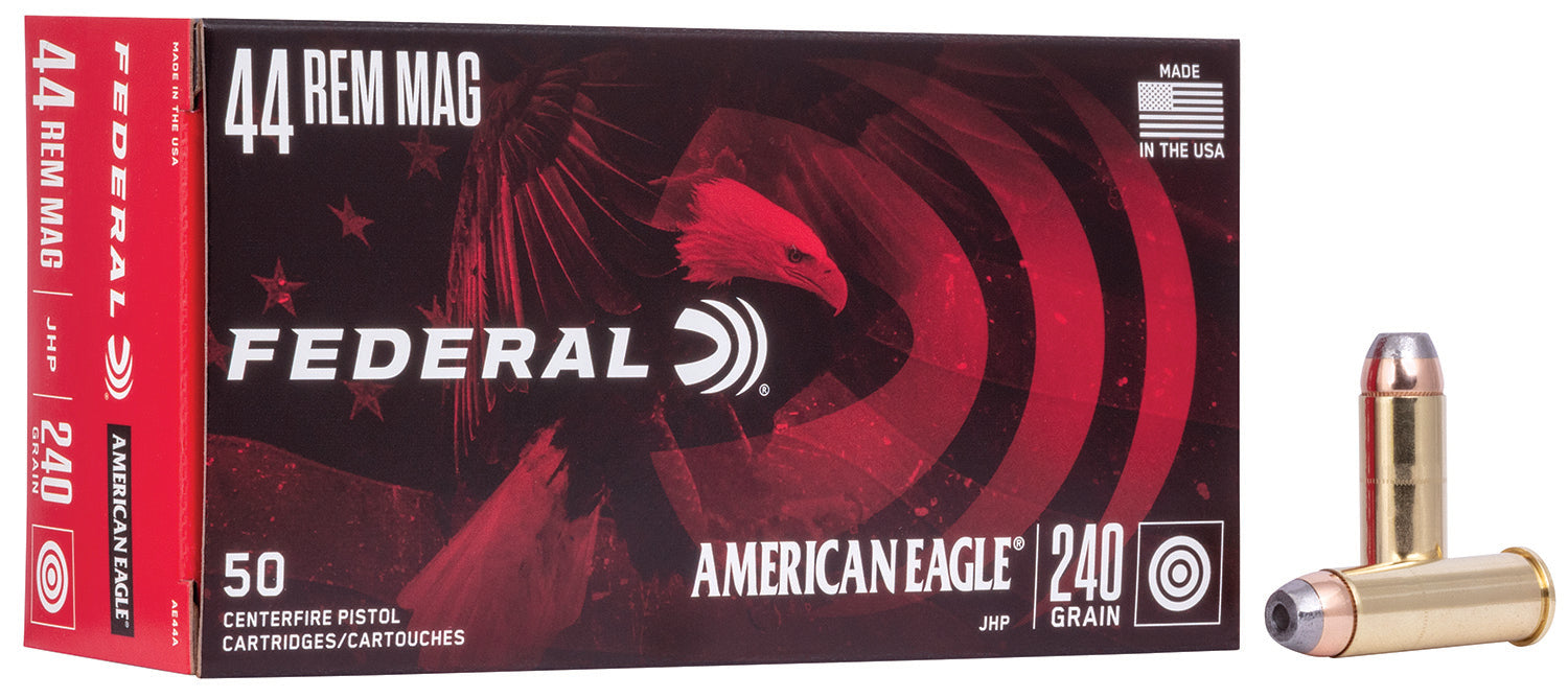 Federal AE44A American Eagle Handgun 44RemMag 240gr Jacketed Hollow Point 50 Per Box/20 Case