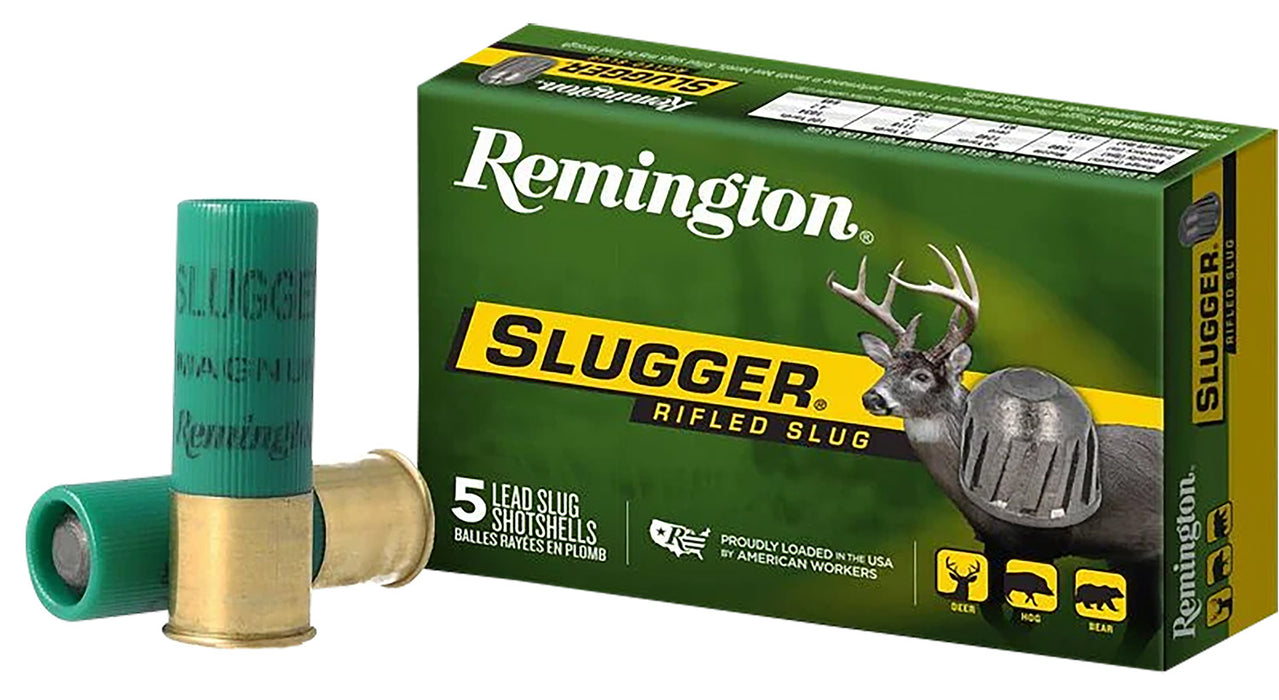 Remington Ammunition 20300 Slugger  12 Gauge 2.75" 1 oz 1560 fps Rifled Slug Shot 5 Bx/50 Cs