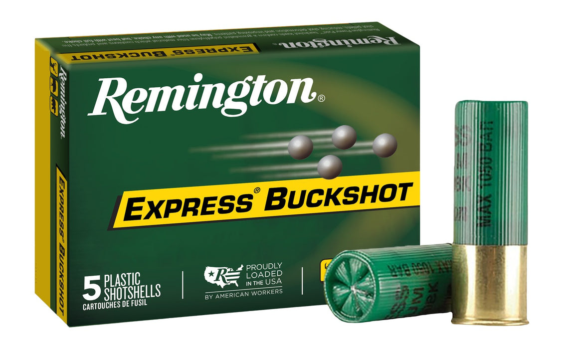 Remington Ammunition 20632 Express Buckshot 12Gauge 2.75" 00Buck Shot 5 Per Box/50 Case