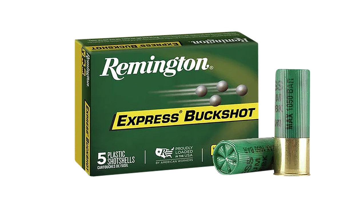 Remington Ammunition 20640 Express Magnum  12 Gauge 3" 41 Pellets 1225 fps 4 Buck Shot 5 Bx/50 Cs