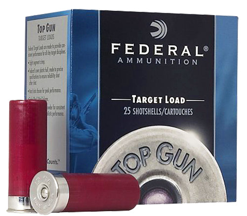 Federal TG128 Top Gun Target Load 12 Gauge 2.75" 1 1/8 oz 8 Shot 250 Rounds per Case