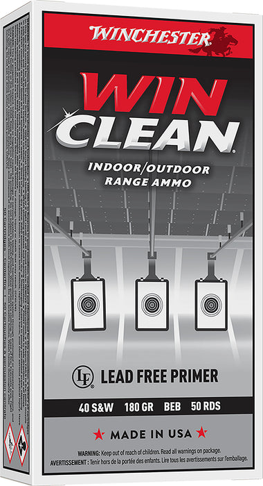 Winchester Ammo WC402 Super X  40S&W 180gr Winclean Brass Enclosed Base 50 Per Box/10 Case