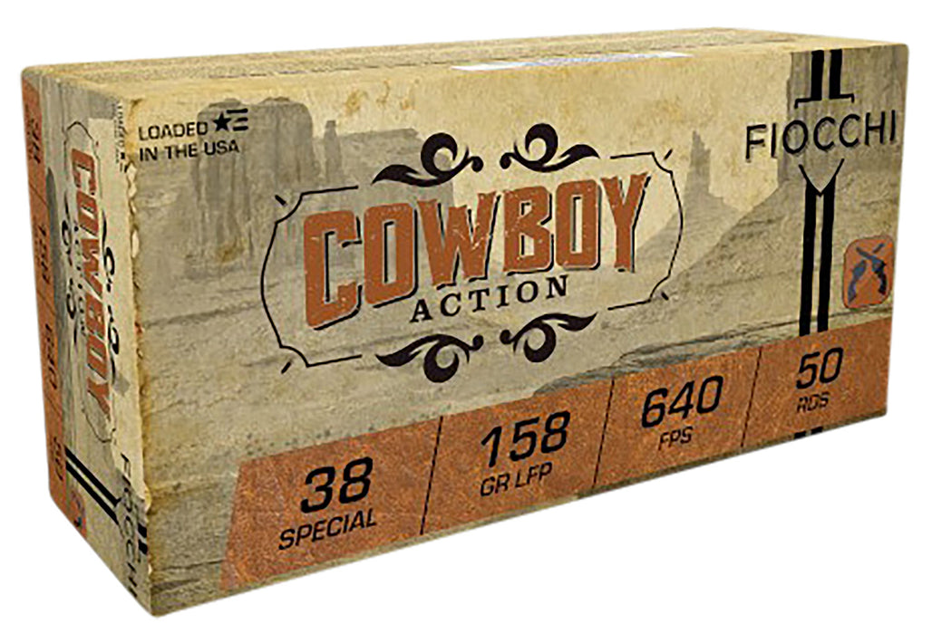 Fiocchi 38CA Cowboy Action  38 Special 158 gr 640 fps Lead Flat Point (LFP) 50 Bx/10 Cs