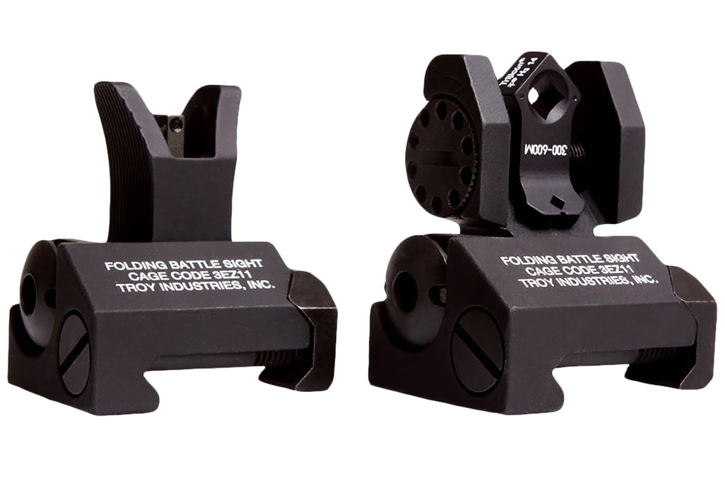 Troy Ind SSIGMCMSTBT01 Tritium Micro BattleSight Set M4 Front & Dioptic Rear  Black Hardcoat Anodized