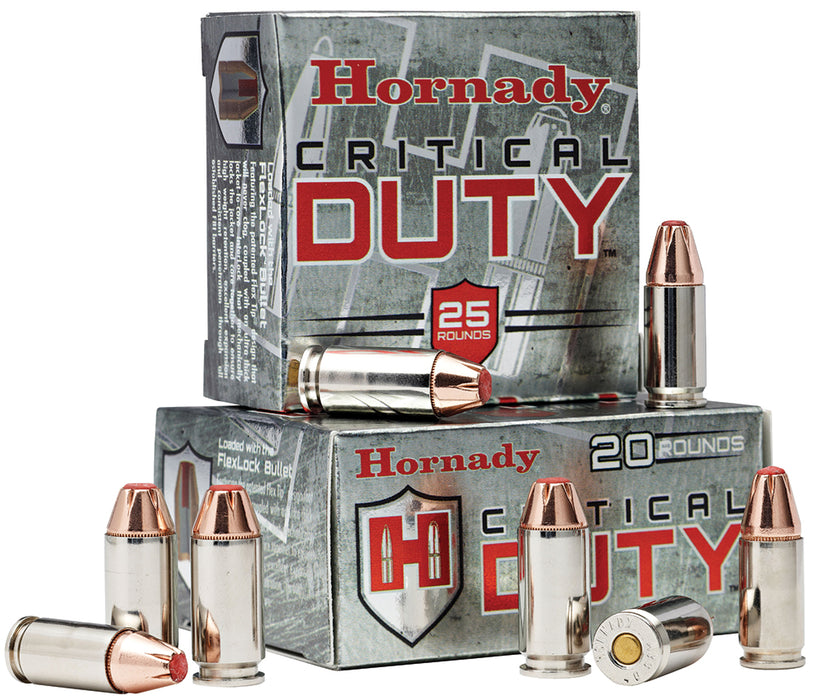 Hornady 90236 Critical Duty  9mm Luger 135 gr 1010 fps Hornady FlexLock (FL) 25 Bx/10 Cs