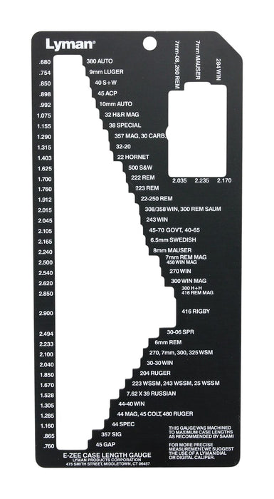 Lyman 7832215 E-Zee Case Length Gauge 1 All Over 70 Rifle/Pistol & Rifle Cases