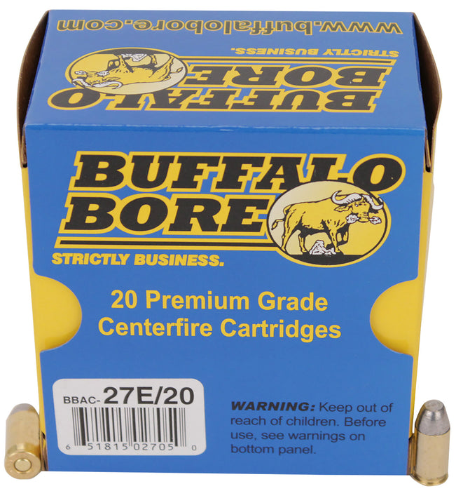 Buffalo Bore Ammunition 27E20 Standard Pressure  380 ACP 100 gr 975 fps Hard Cast Flat Nose (HCFN) 20 Bx/12 Cs
