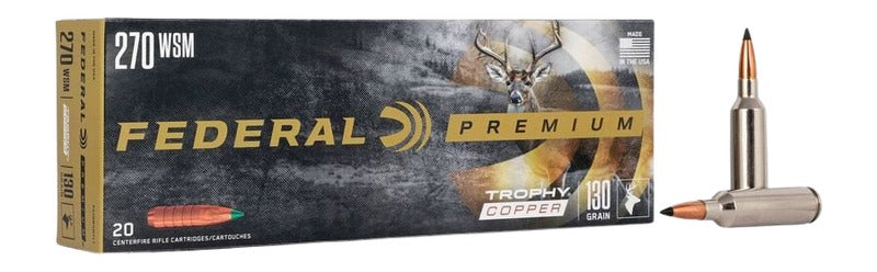 Federal P270WSMTC1 Premium  270WSM 130gr Trophy Copper 20 Per Box/10 Case