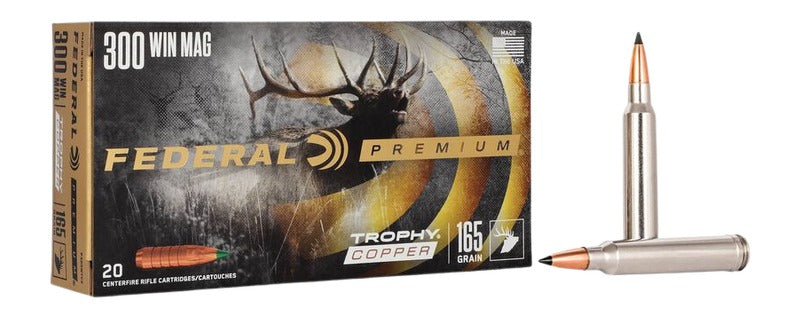 Federal P300WTC2 Premium  300WinMag 165gr Trophy Copper 20 Per Box/10 Case