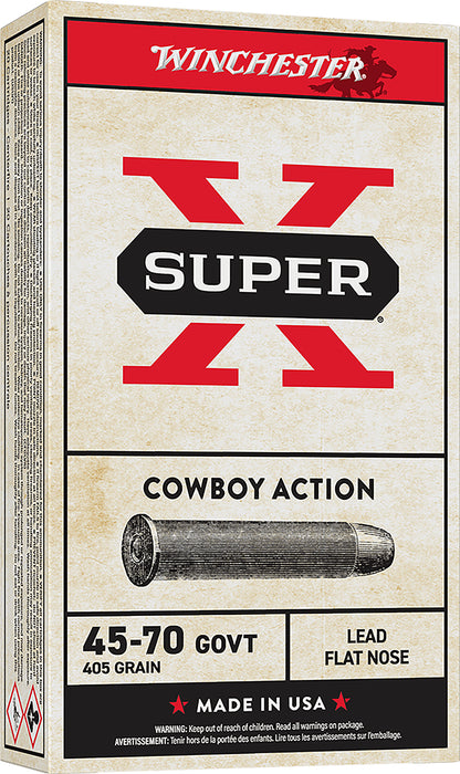 Winchester Ammo X4570CB Super X Cowboy Action 45-70Gov 405gr Lead Flat Nose 20 Per Box/10 Case
