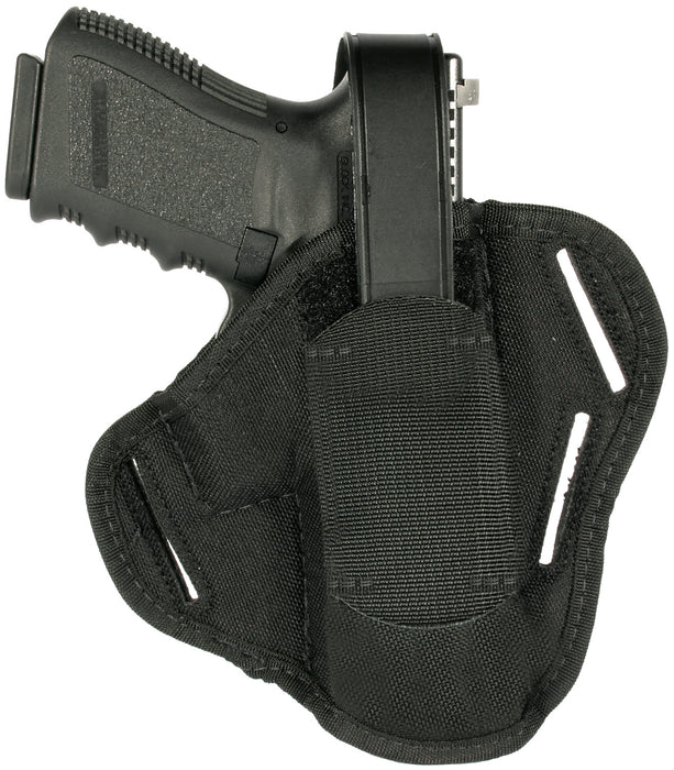 Blackhawk 40CP01BK Pancake  OWB Size Cordura Nylon Black Nylon Belt Slide Fits Medium Frame Auto .32/.380 Fits 3-4" Barrel Ambidextrous