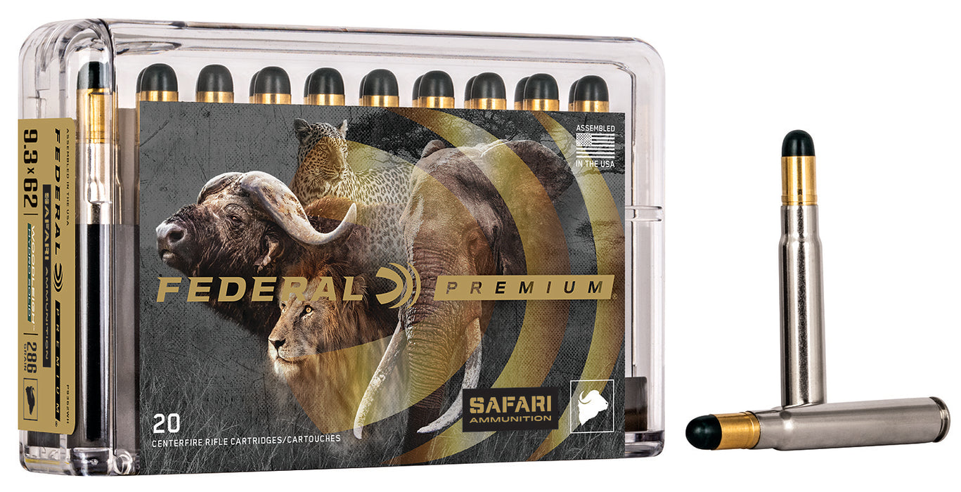 Federal P9374WH Premium Safari Cape-Shok 9.3mmx74R 286gr Woodleigh Hydro Solid 20 Per Box/10 Case