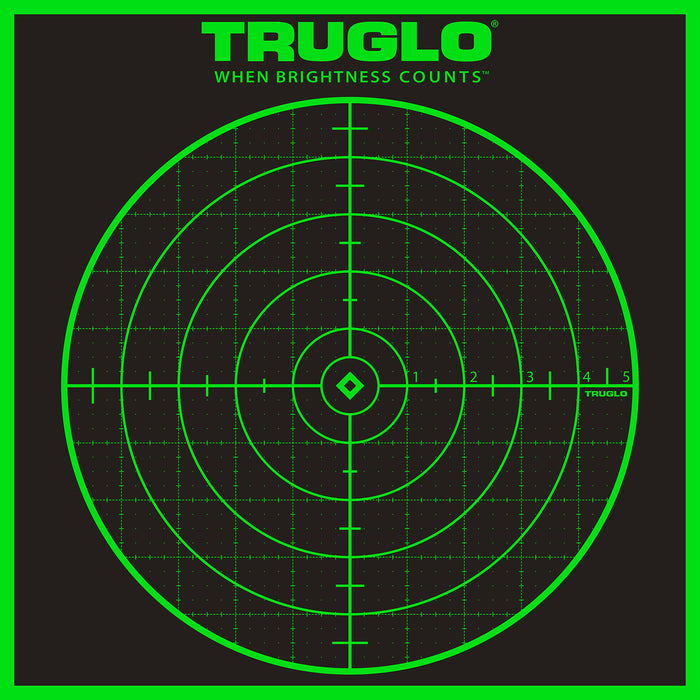 TruGlo TG10A6 Tru-See Grid Self-Adhesive Heavy Paper Black/Green 12"x12" Bullseye 6 Pack