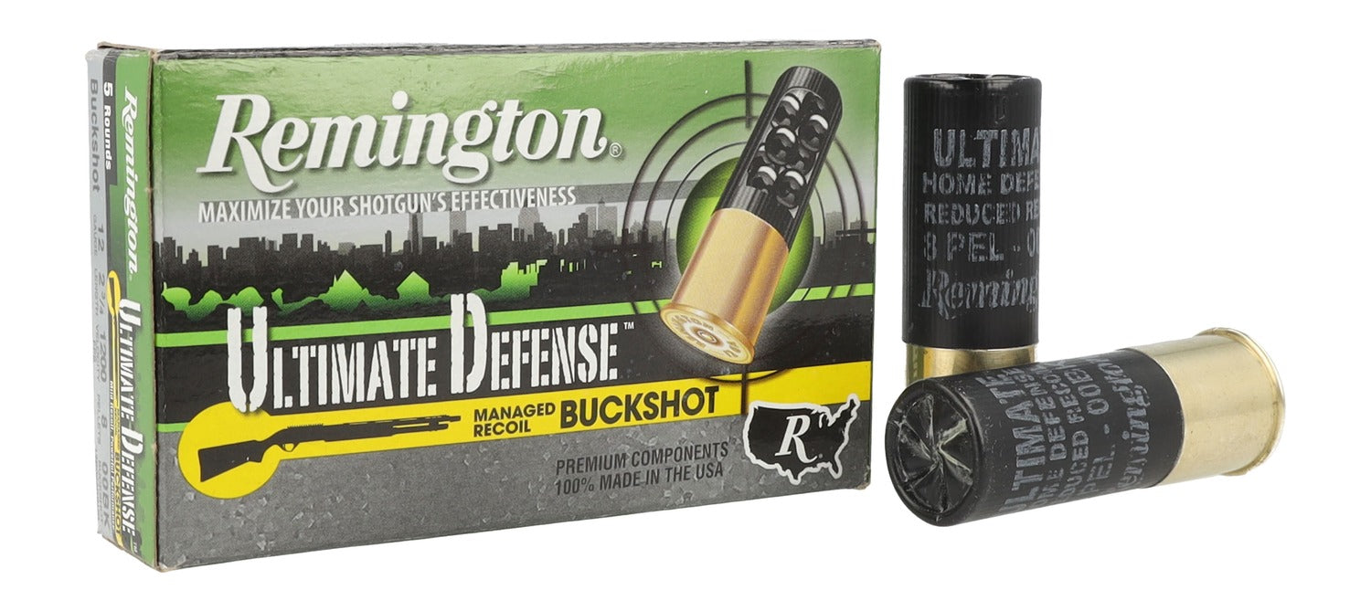 Remington Ammunition 20711 Ultimate Defense Buckshot 12Gauge 2.75" 00Buck Shot 5 Per Box/20 Case