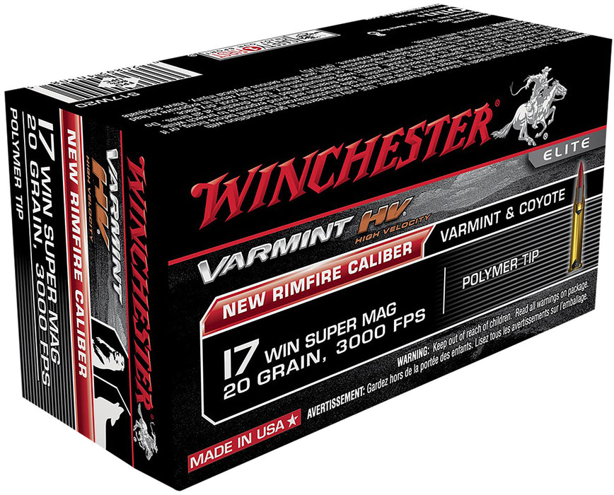 Winchester Ammo S17W20 Varmint HV  17WSM 20gr Polymer Tip