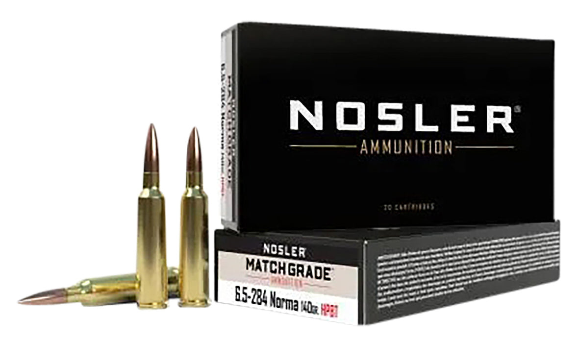 Nosler 44166 Match Grade  6.5x284Norma 140gr Custom Competition Hollow Point Boat Tail 20 Per Box/10 Case