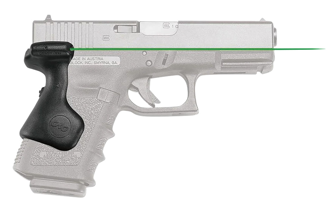 Crimson Trace 0167501 Lasergrips  Compatible w/Glock Compact Gen5 19/Gen4 19, 23, 32/Gen5 19 Gen 4, Green Laser Black Polymer
