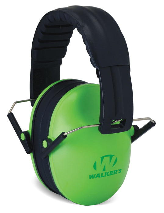 Walker's GWPFKDMLG Baby & Kids Folding Muff 23 dB Over the Head Lime Green/Black Polymer