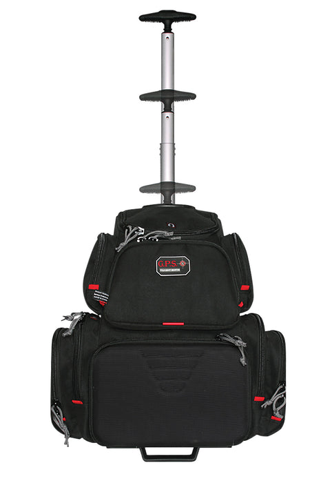 GPS Bags 1711ROBP Handgunner Rolling Backpack Black 600D Polyester Holds 4 Handguns