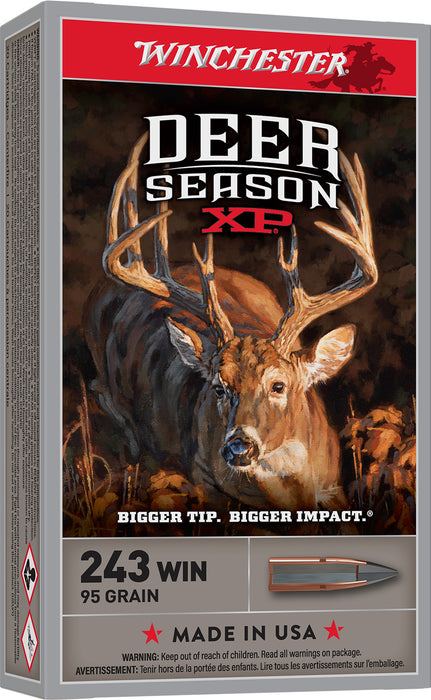Winchester Ammo X243DS Deer Season XP 243Win 95gr Extreme Point 20 Per Box/10 Case