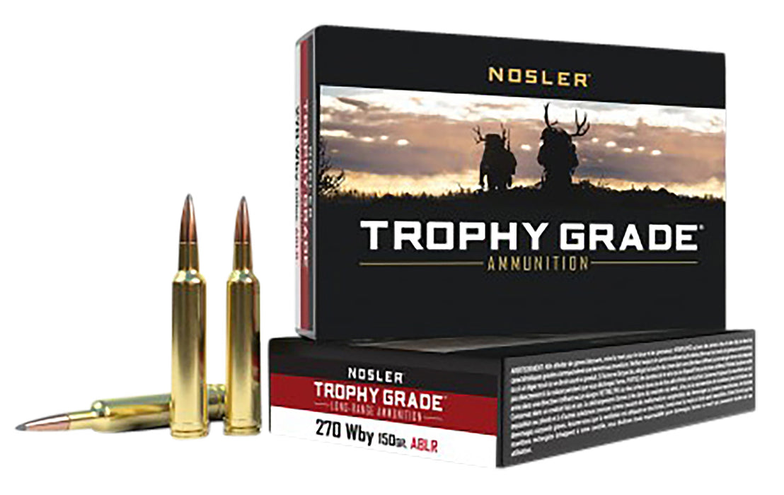 Nosler 60150 Trophy Grade Long-Range 270WthbyMag 150gr Nosler Spitzer AccuBond Long Range 20 Per Box/10 Case