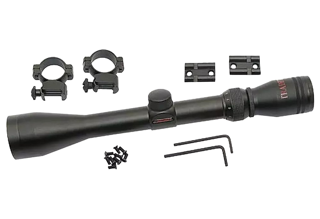 Traditions A1171 Muzzleloader Scope Pack 3-9x 40mm Duplex Reticle Matte Black Includes Medium Rings & 2 Piece Base