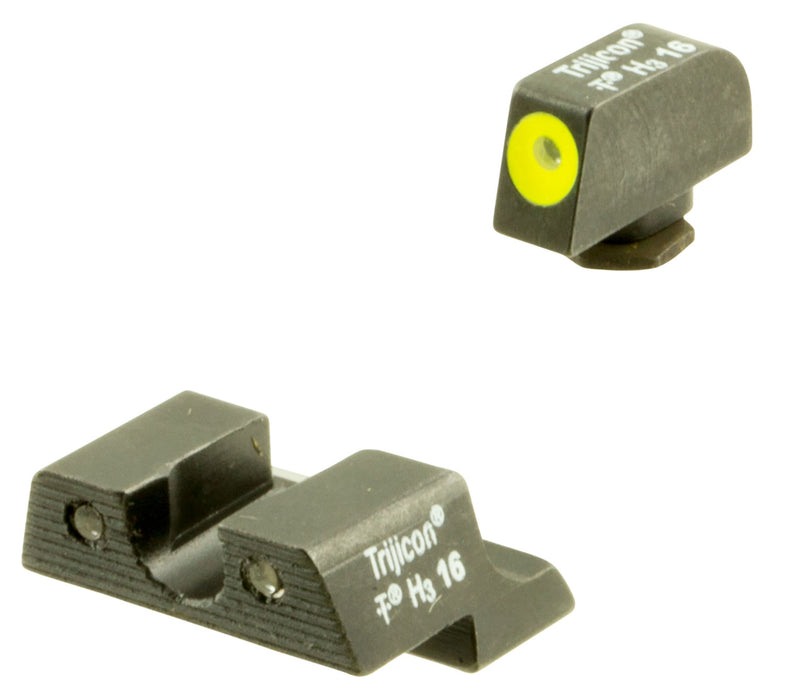 Trijicon 600784 HD Night Sights  Green/Tritium Yellow Outline Front Sight-Green Tritium Black Outline Rear Sight Glock 42/43 Small Frame