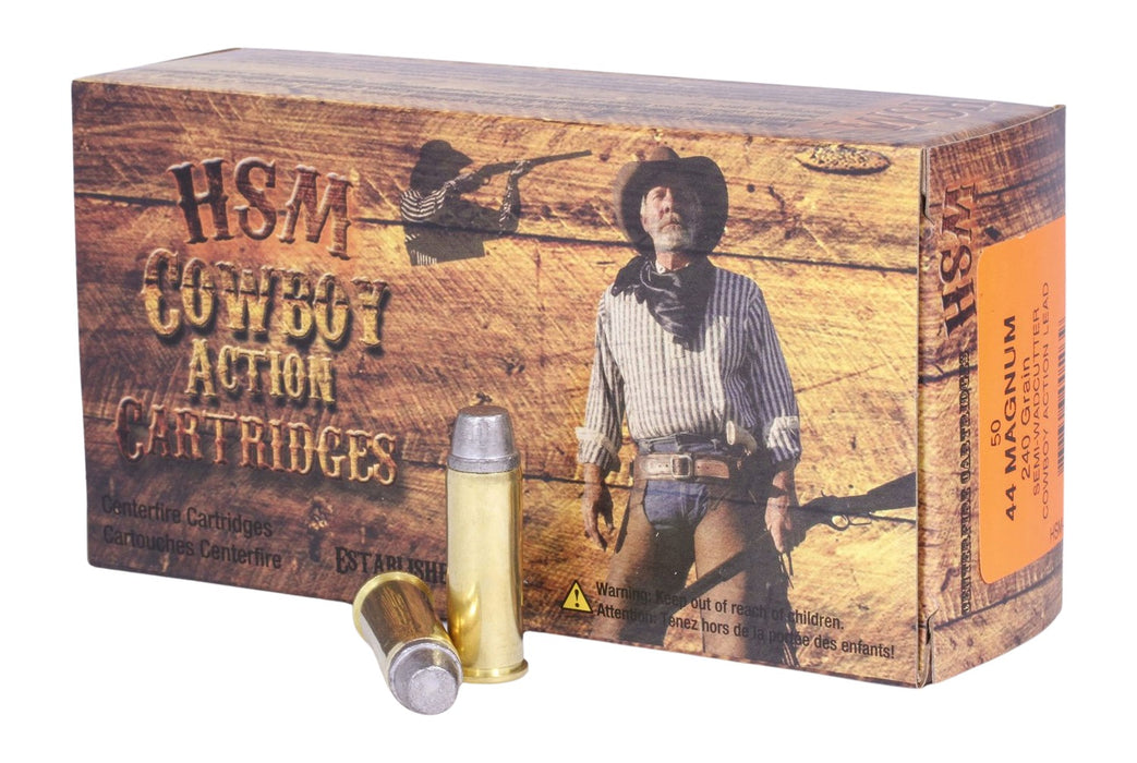 HSM 44M1N Cowboy Action  44 Rem Mag 240 gr Semi Wadcutter 50 Per Box/ 10 Case