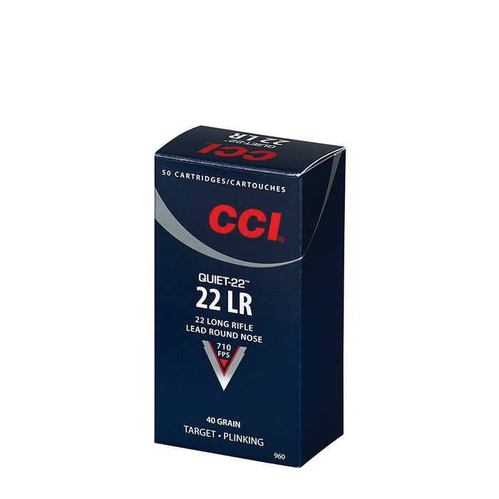 CCI 960 Quiet-22  22LR 40gr Lead Round Nose 50 Per Box/100 Case