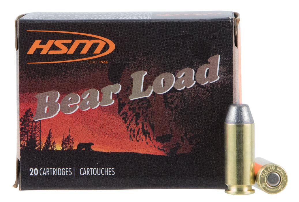 HSM 10MM9N20 Bear Load  10mm Auto 200 gr 1041 fps Round Nose Flat Point (RNFP) 20 Bx/20 Cs