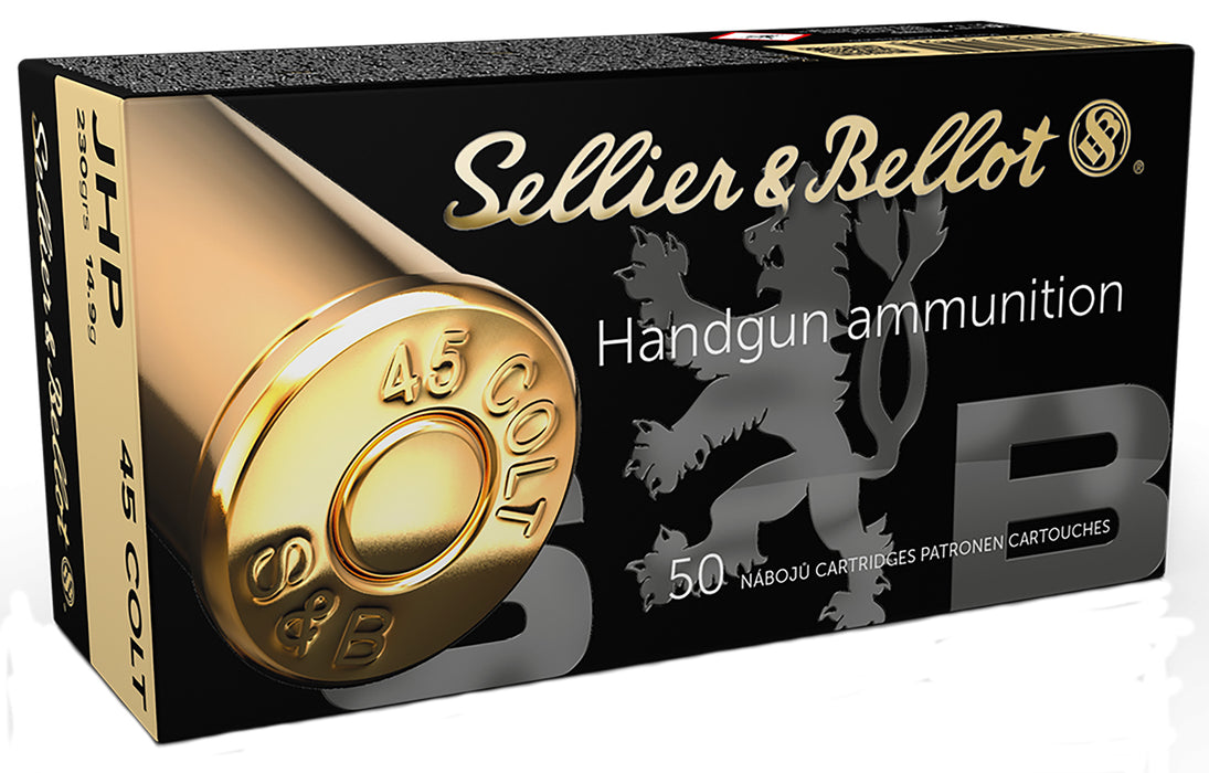 Sellier & Bellot SB45F Handgun  45 Colt (LC) 230 gr 830 fps Jacketed Hollow Point (JHP) 50 Bx/12 Cs