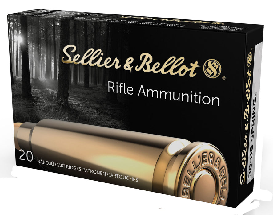 Sellier & Bellot SB3006F Rifle  30-06 Springfield 147 gr 2920 fps Full Metal Jacket (FMJ) 20 Bx/20 Cs