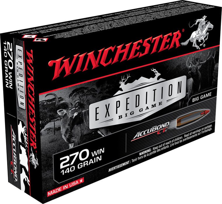 Winchester Ammo S270CT Expedition Big Game  270 Win 140 gr Winchester AccuBond CT 20 Per Box/10 Cs