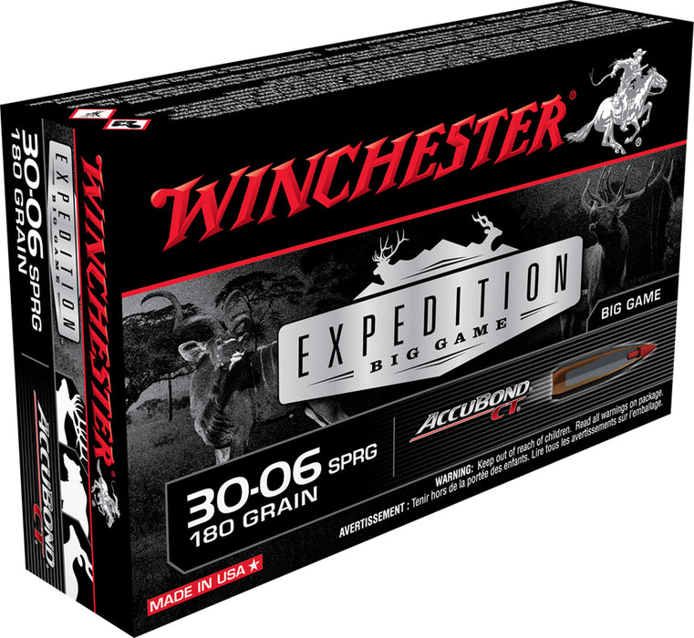Winchester Ammo S3006CT Expedition Big Game  30-06 Springfield 180 gr Winchester AccuBond CT 20 Per Box/ 10 Cs