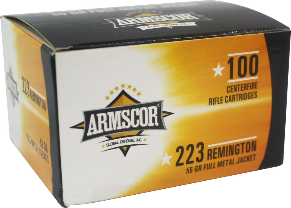 Armscor 50447 Precision Value Pack 223 Rem 55 gr Full Metal Jacket (FMJ) 100 Per Box/12 Cs