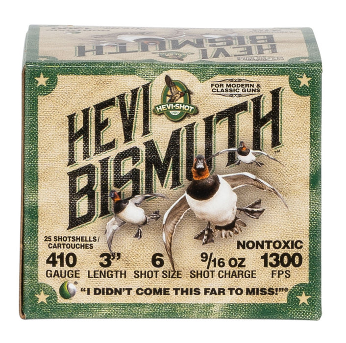 HEVI-Shot HS19006 HEVI-Bismuth Waterfowl 410 Gauge 3" 9/16 oz 1300 fps Bismuth 6 Shot 25 Bx/10 Cs