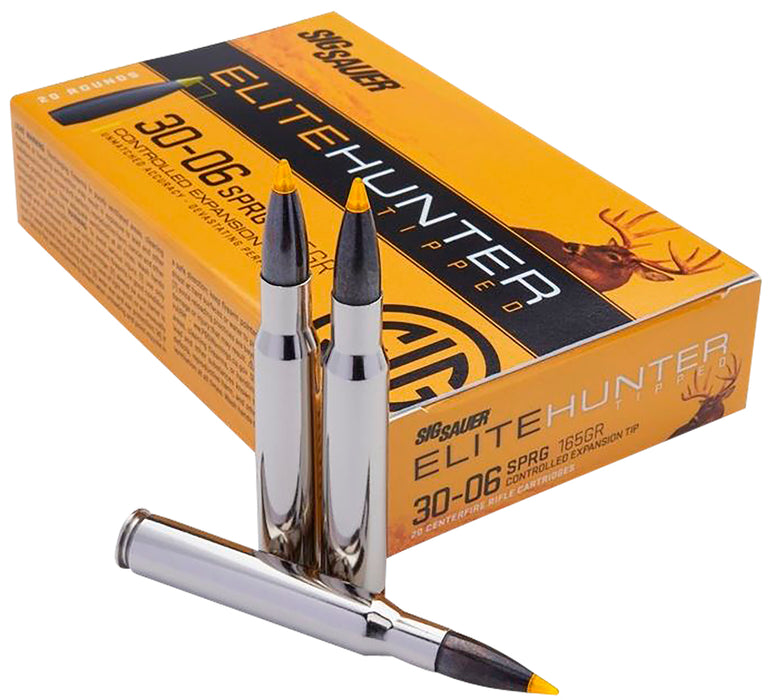 Sig Sauer E3006TH220 Elite Hunter Tipped  30-06 Springfield 165 gr 2950 fps Controlled Expansion Tip (CET) 20 Bx/10 Cs