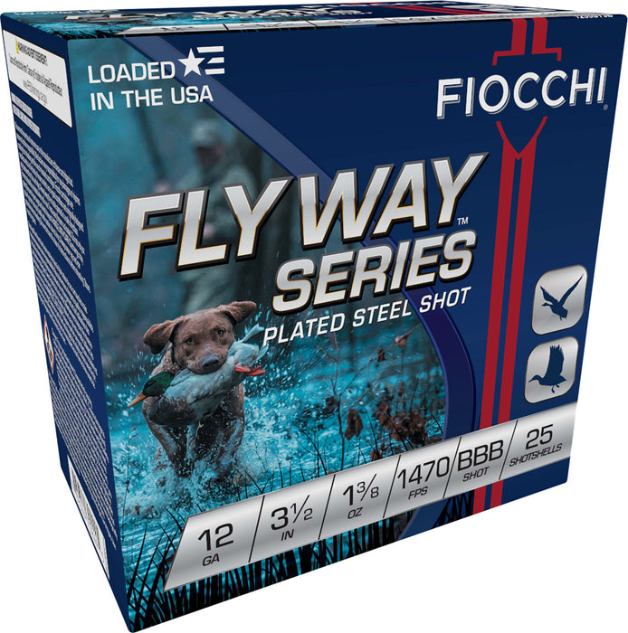 Fiocchi 1235ST3B Flyway  12 Gauge 3.50" 1 3/8 oz BBB Shot 25 Per Box/10 Cs