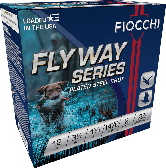 Fiocchi 1235ST2 Flyway  12 Gauge 3.50" 1 3/8 oz 1470 fps 2 Shot 25 Bx/10 Cs